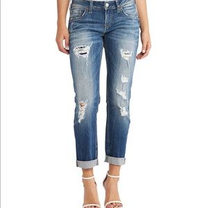 Silver Sam Boyfriend Mid Rise Slim Leg Jeans